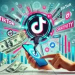 It reflects the theme of TikTok's Creativity Program, combining vibrant visuals with a focus on money-making opportunities and creativity. Let me know if you need further adjustments!